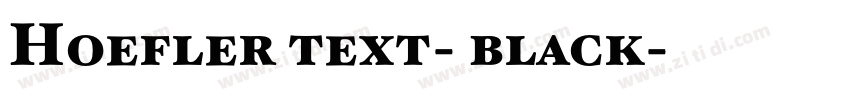 Hoefler text- black字体转换